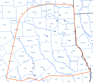 East Texas Basin Map